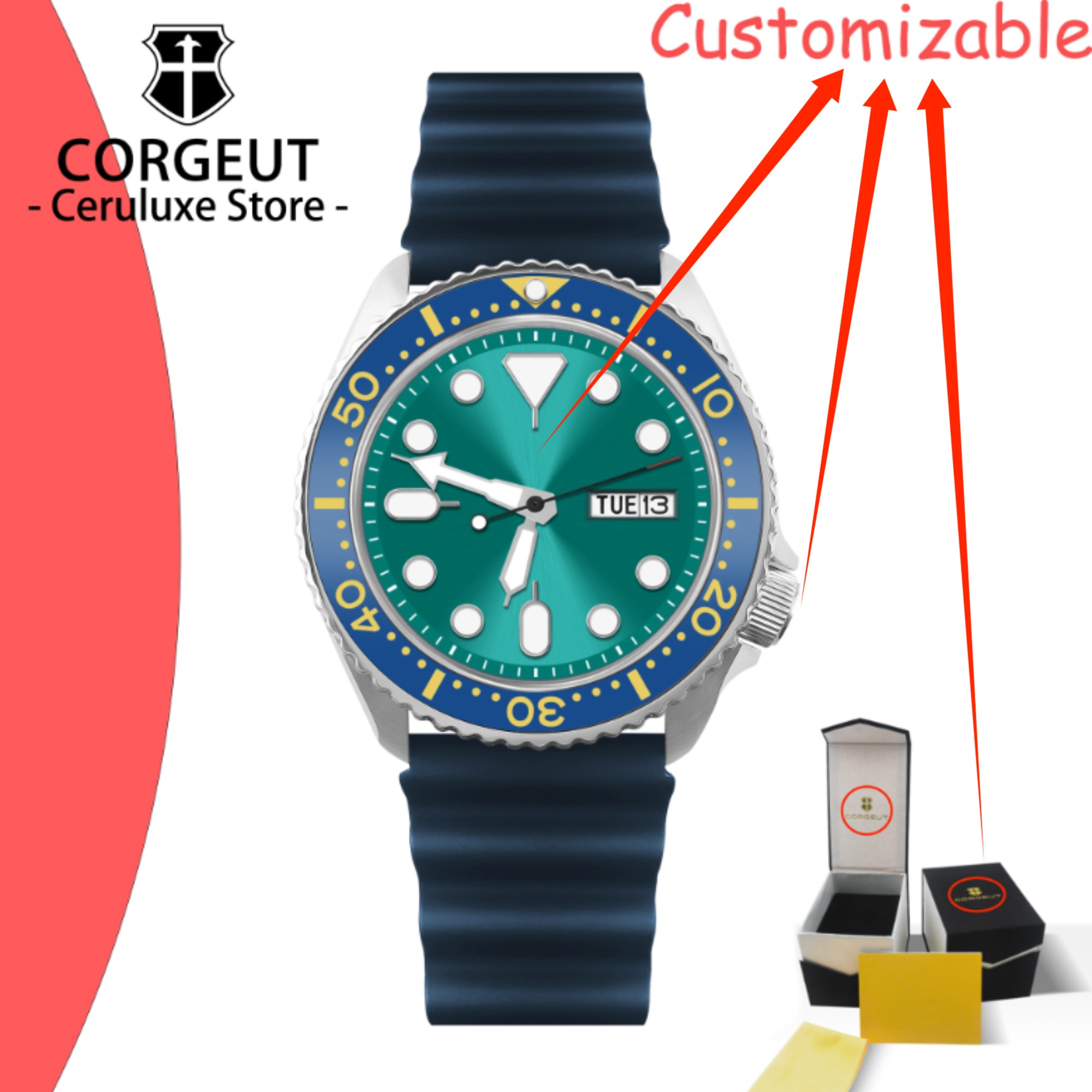 Luxury Watch Vintage - Orologio Subacqueo Vintage con Logo Personalizzato,