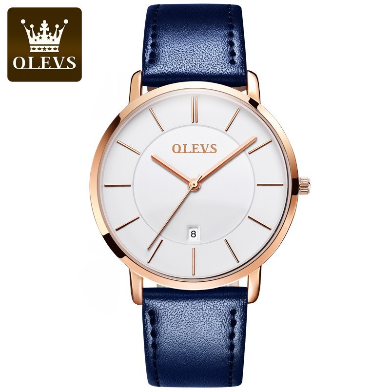 Luxury Watch With Leather Strap - OLEVS Orologi da donna ultra sottili