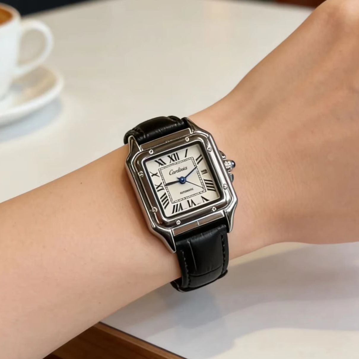 Cartier Watch Santos - Orologio da donna al quarzo quadrato