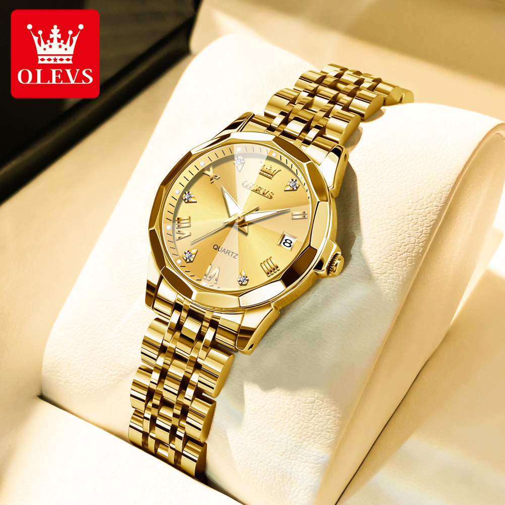 Luxury Watch Ladies - OLEVS Orologio dorato alla moda da