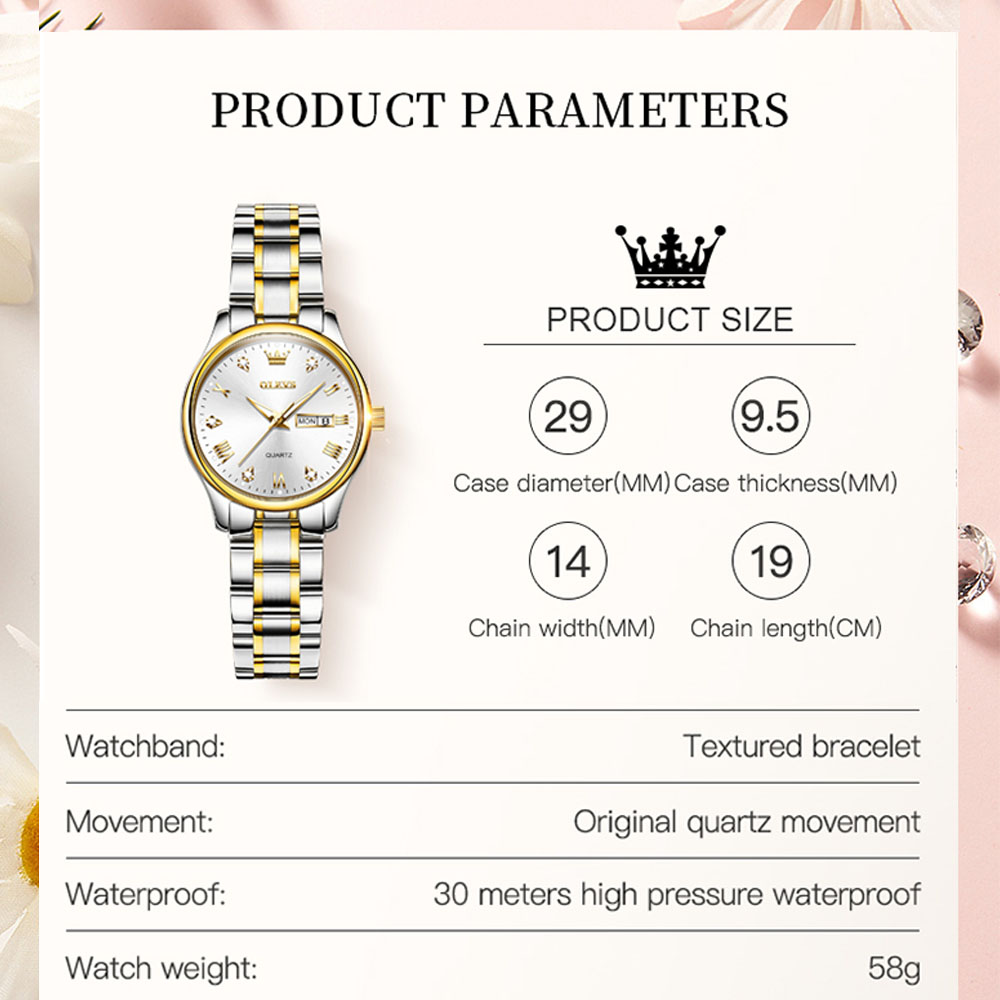 OLEVS 5563 New Fashion Women o - Luxury Watch With Leather Strap recensione e prezzo