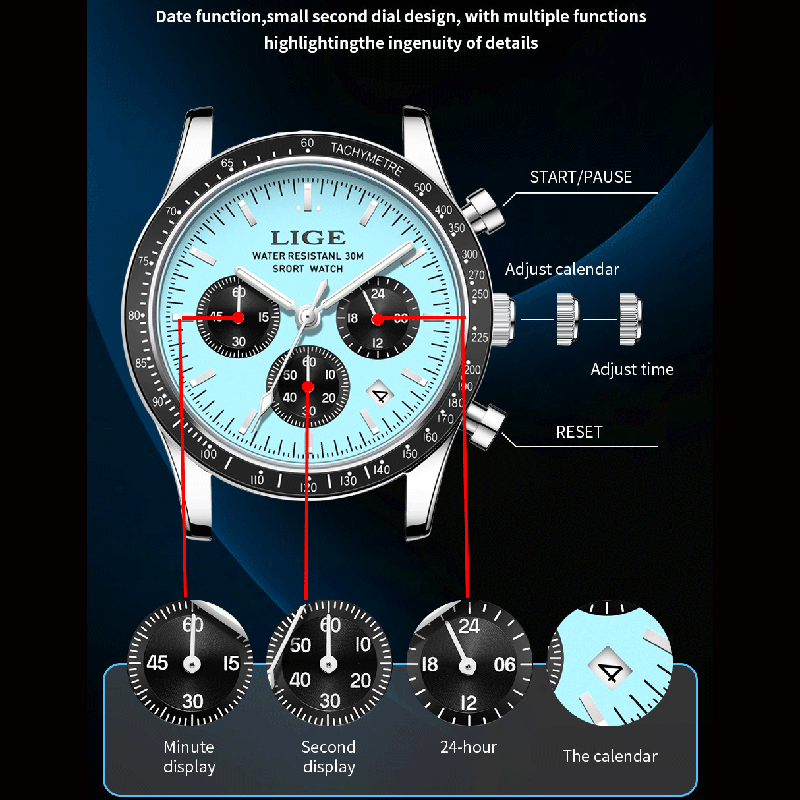 Orologio da Polso LIGE 2026 pe - Luxury Watch Organizer For Men recensione e prezzo