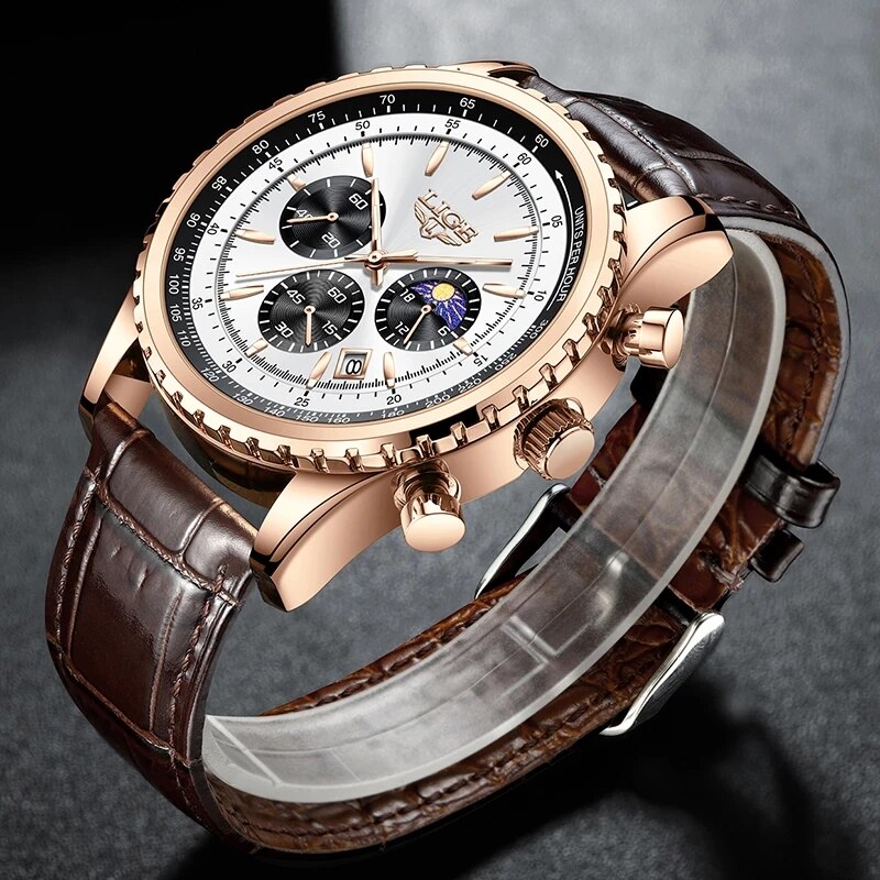 LIGE New Mens Watches Top Bran - Luxury Watch Organizer For Men recensione e prezzo