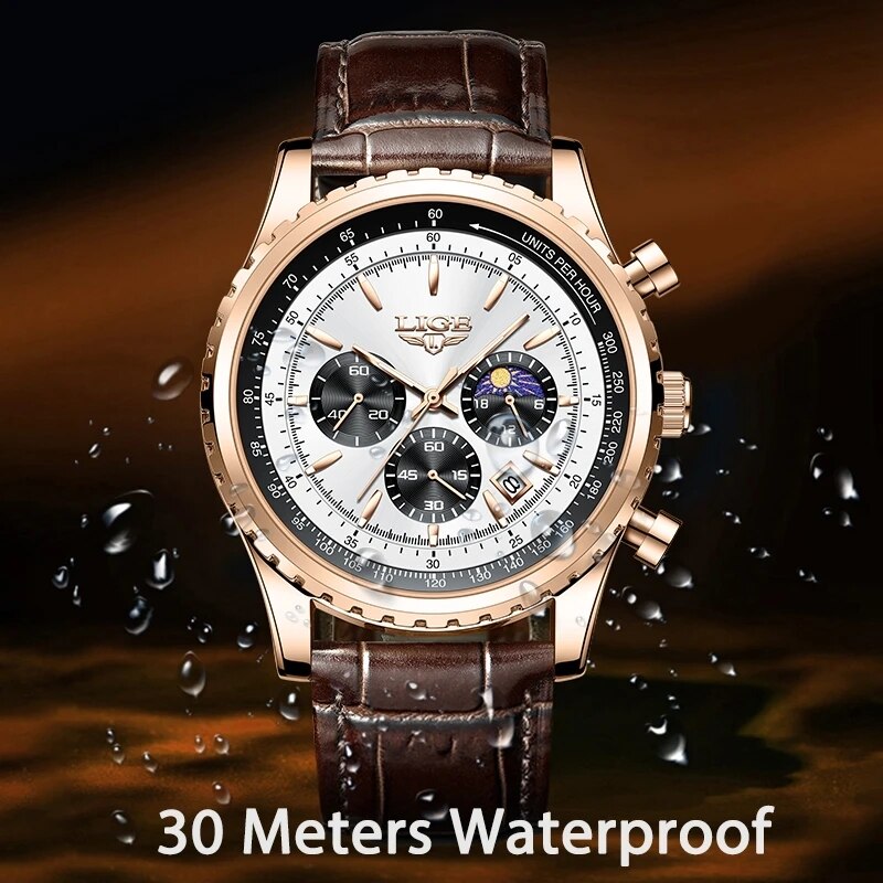 LIGE New Mens Watches Top Bran - Luxury Watch Organizer For Men recensione e prezzo