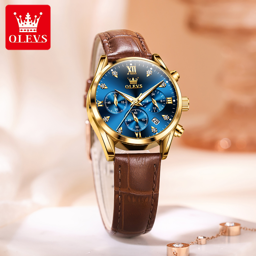 OLEVS 5523 Orologi da donna or - Luxury Watch With Leather Strap recensione e prezzo