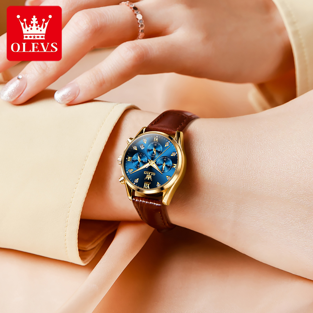 OLEVS 5523 Orologi da donna or - Luxury Watch With Leather Strap recensione e prezzo