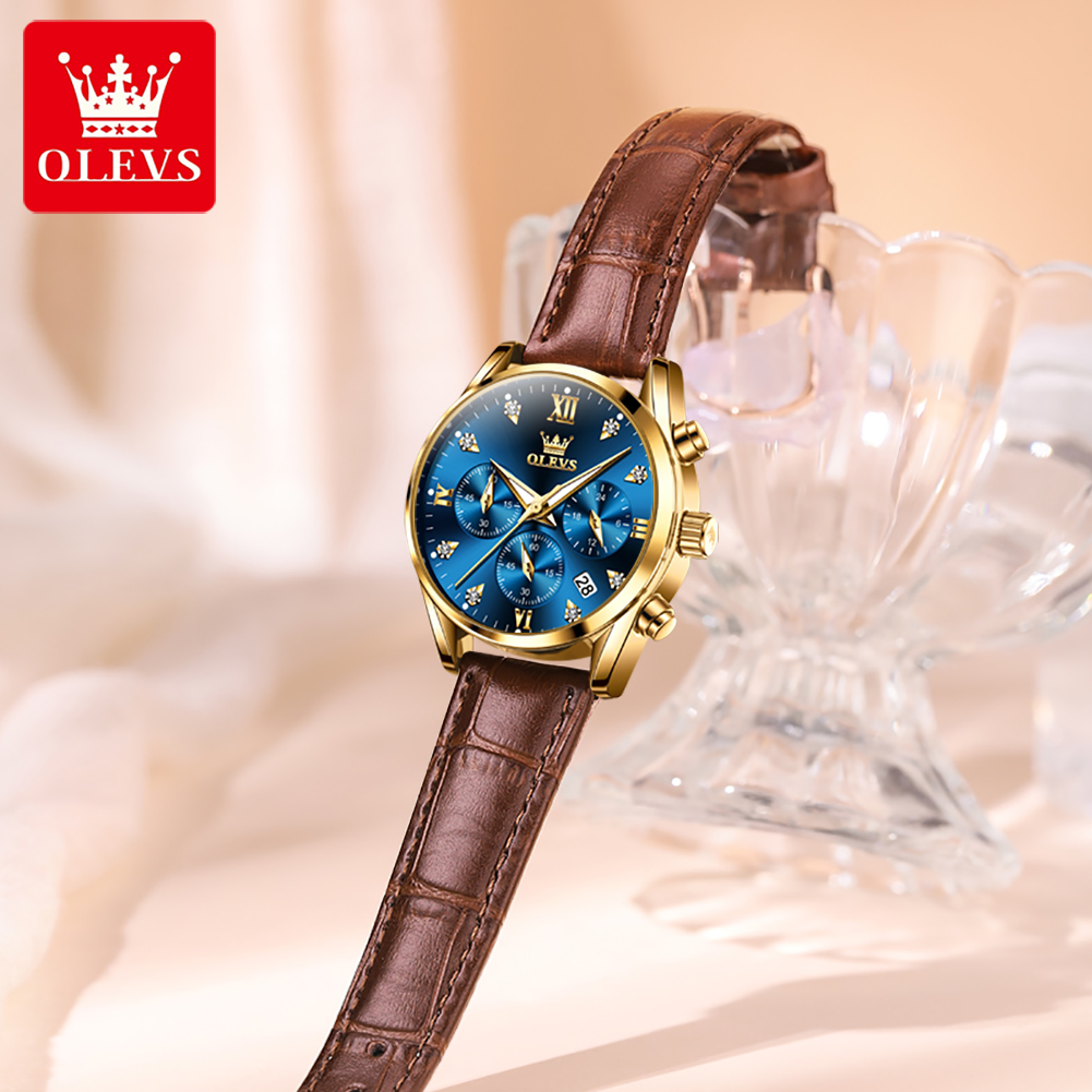 OLEVS 5523 Orologi da donna or - Luxury Watch With Leather Strap recensione e prezzo