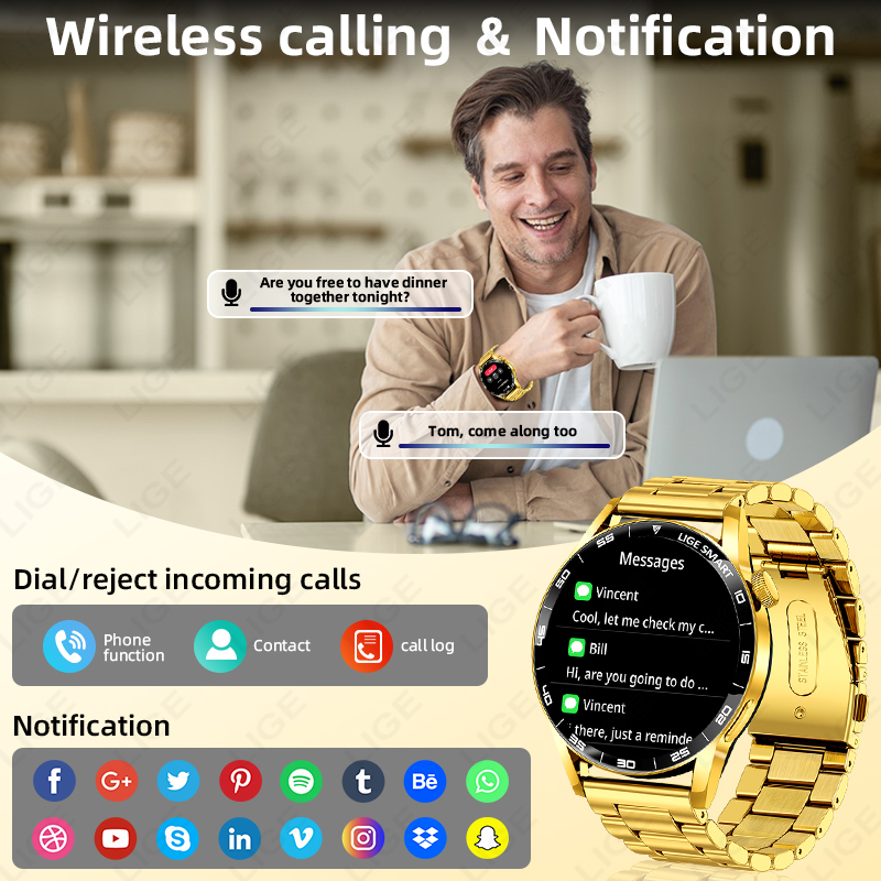 LIGE Smart Watch di lusso per  - Luxury Watch In The World recensione e prezzo