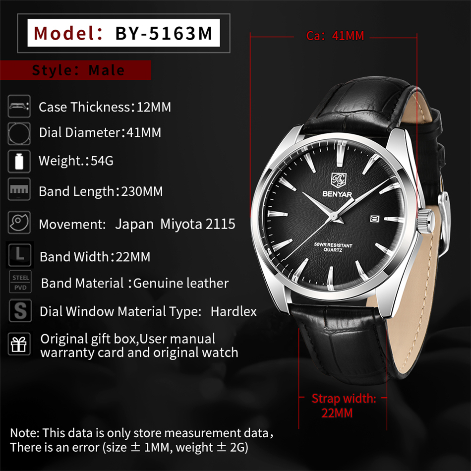 Benyar 5163 Orologi da polso m - Luxury Watch Manufacturers recensione e prezzo