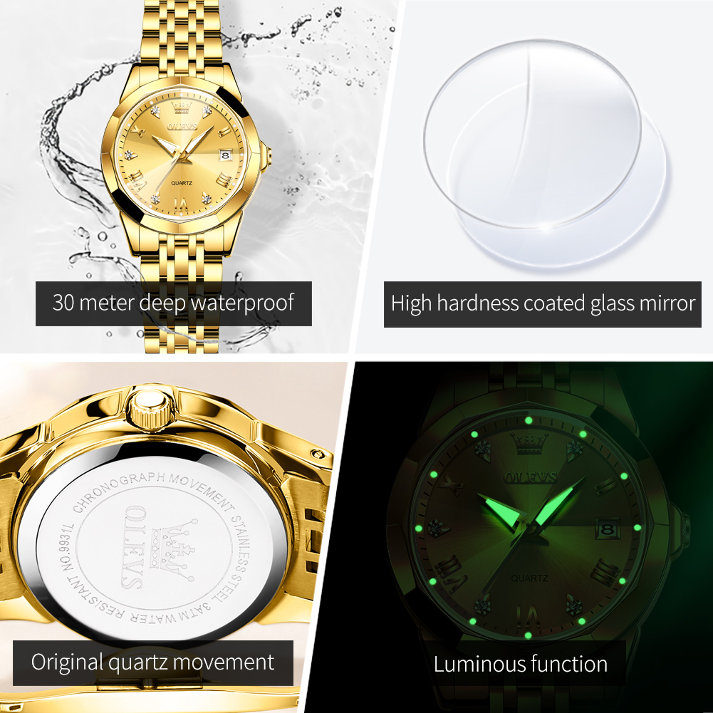 OLEVS Orologio dorato alla mod - Luxury Watch Ladies recensione e prezzo