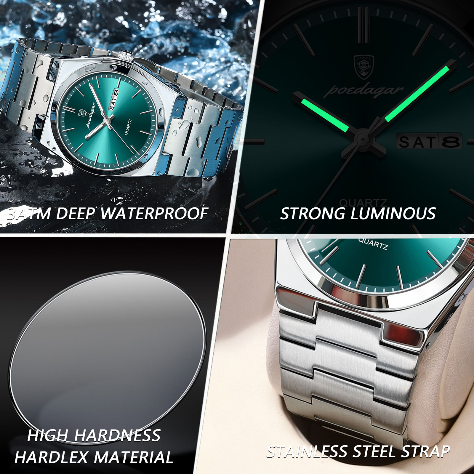 POEDAGAR Orologi da uomo al qu - Luxury Watch Organizer For Men recensione e prezzo