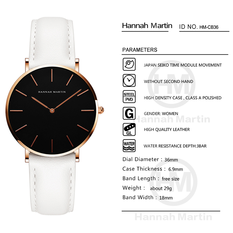 Hannah Martin Hot New Ms Fashi - Luxury Watch With Leather Strap recensione e prezzo